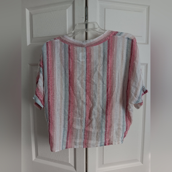 Rails Thea Linen Tie Top in Tropic Stripe. Size S. - Picture 10 of 10